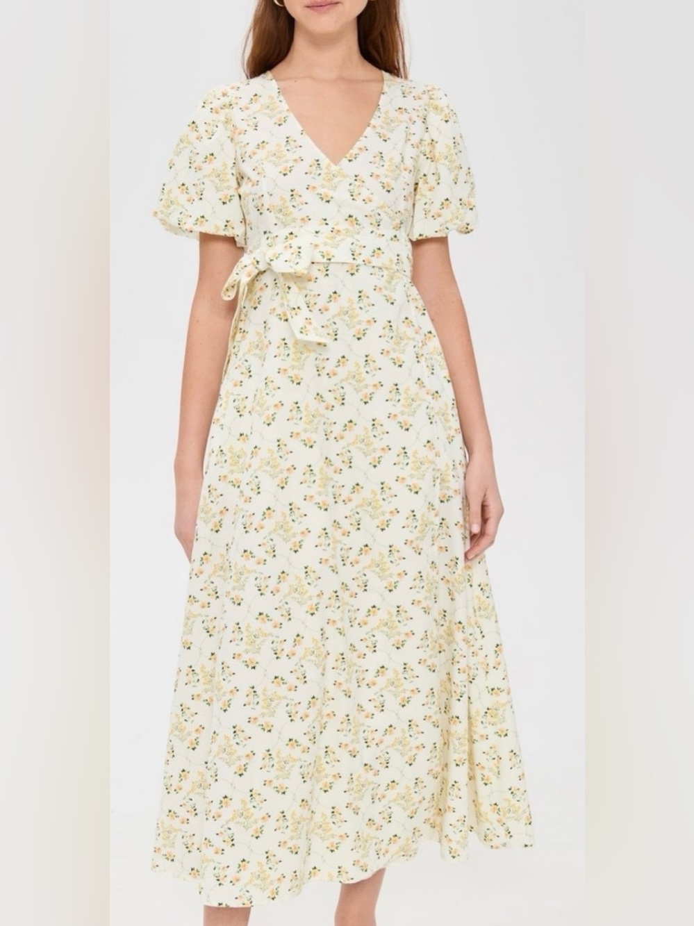 LA MAREGOLD - Original Morgan Dress in vintage yellow floral | size M